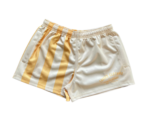 Stripe Footy Shorts - Yellow