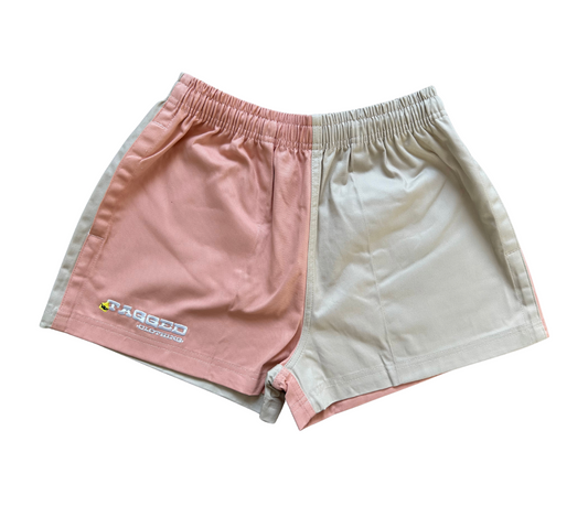 Work Shorts - Pink + Beige