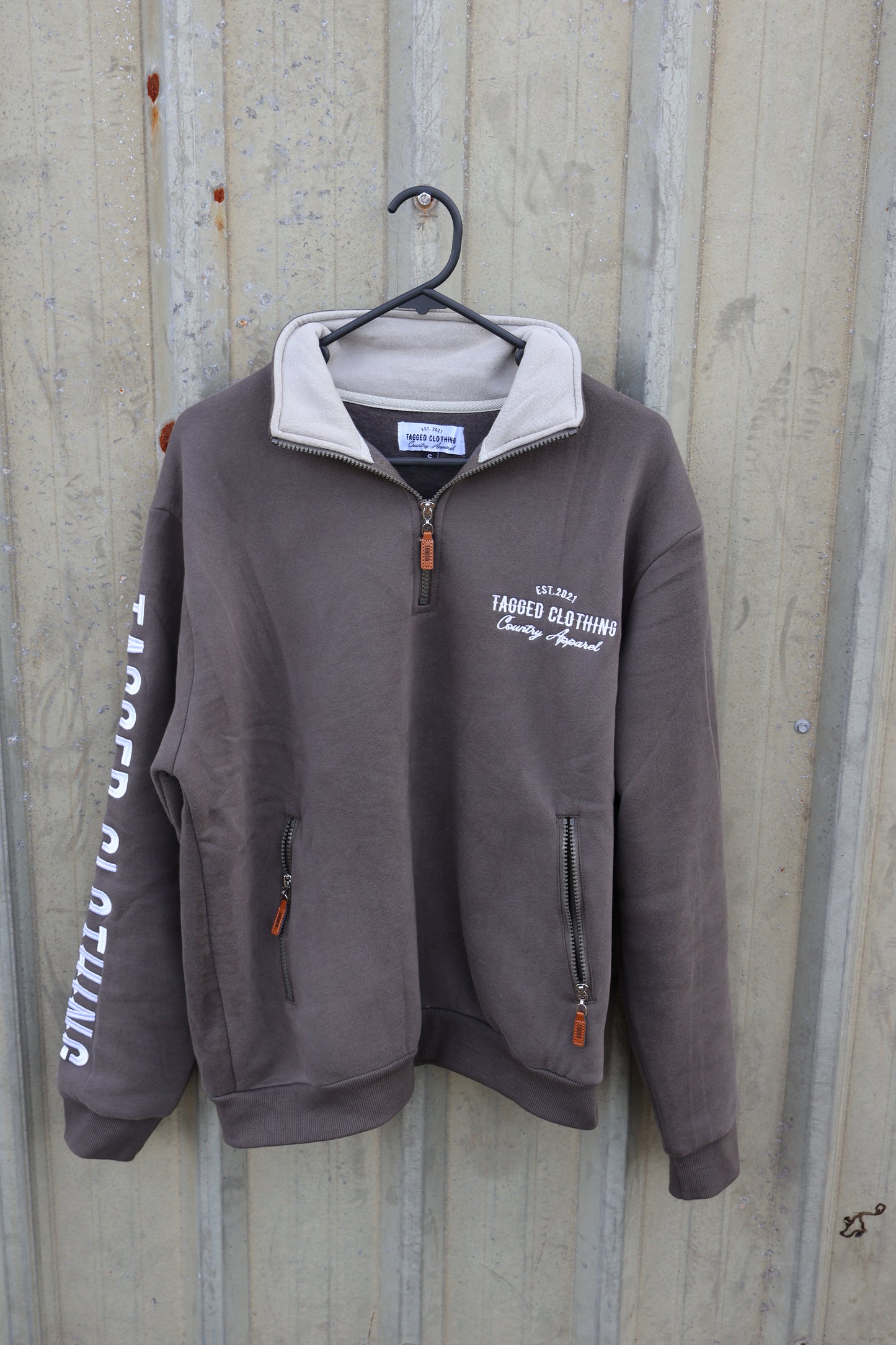 Billy 1/4 Zip - Charcoal Grey