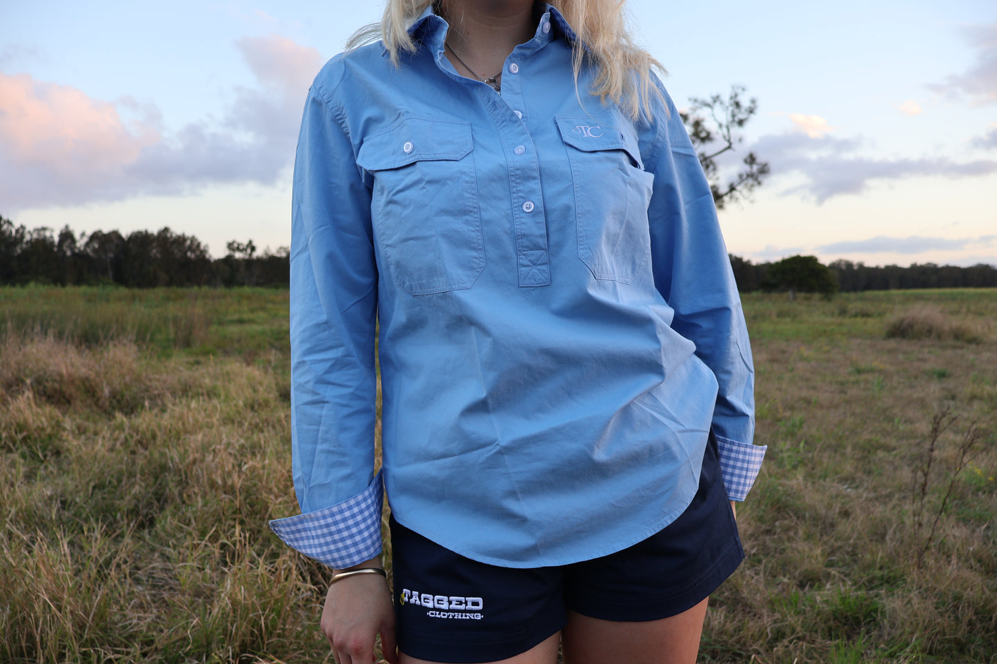 Ladies Work Shirt - Light Blue