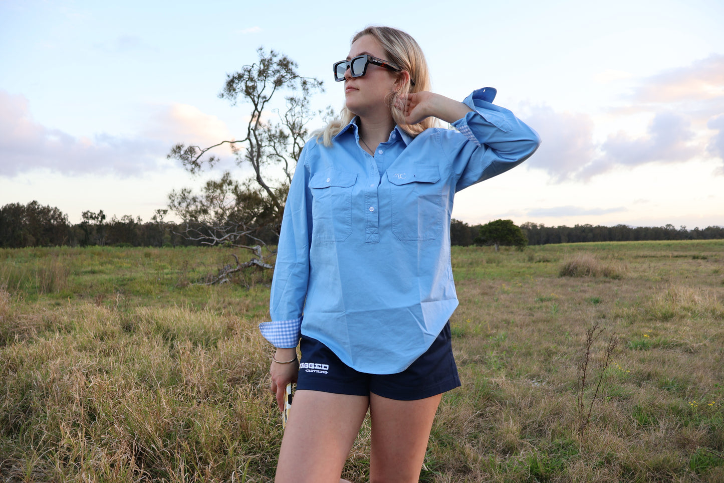 Ladies Work Shirt - Light Blue