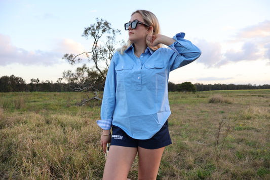 Ladies Work Shirt - Light Blue