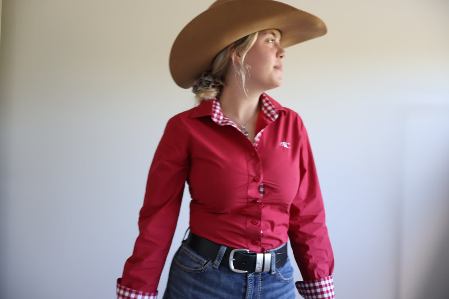 Lainey Long Sleeve - Cherry Red