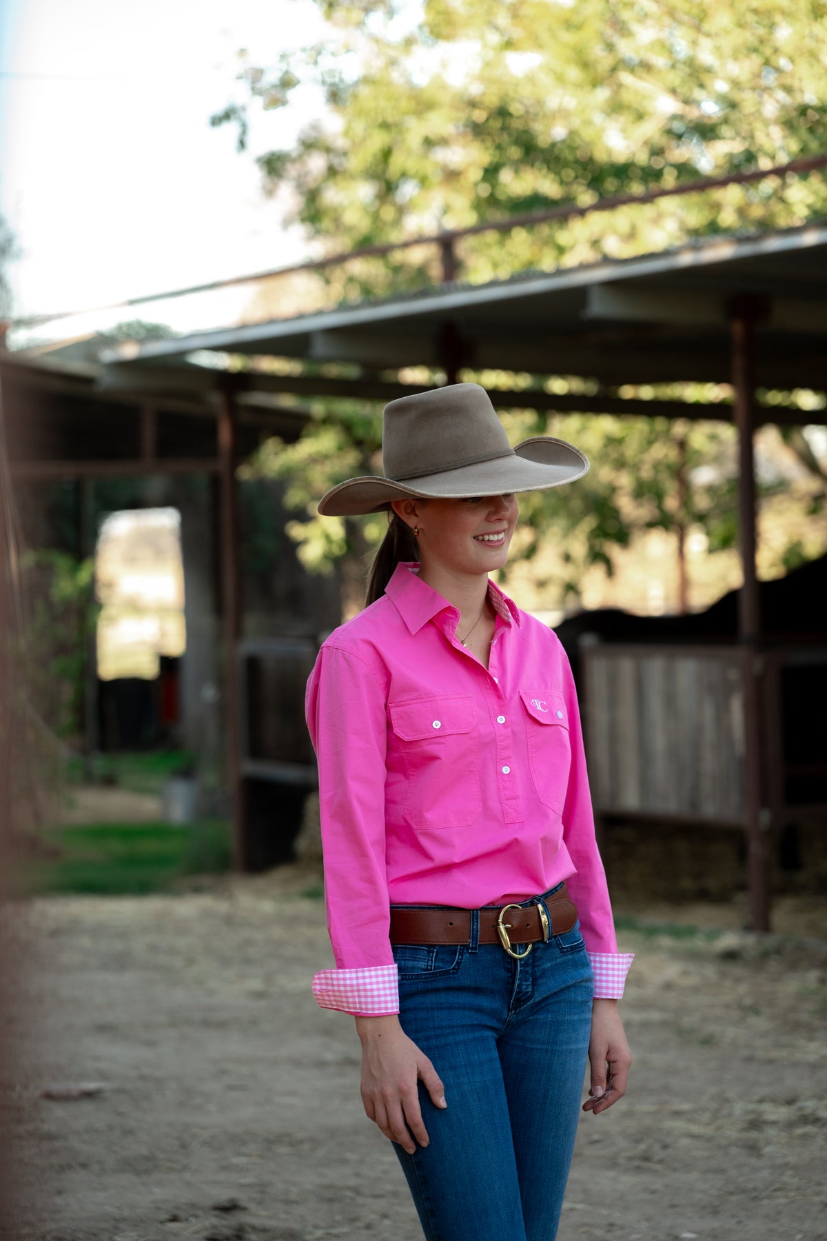 Ladies Work Shirt - Hot Pink