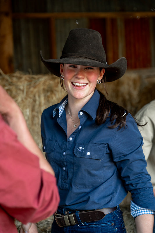 Ladies Work Shirt - Navy