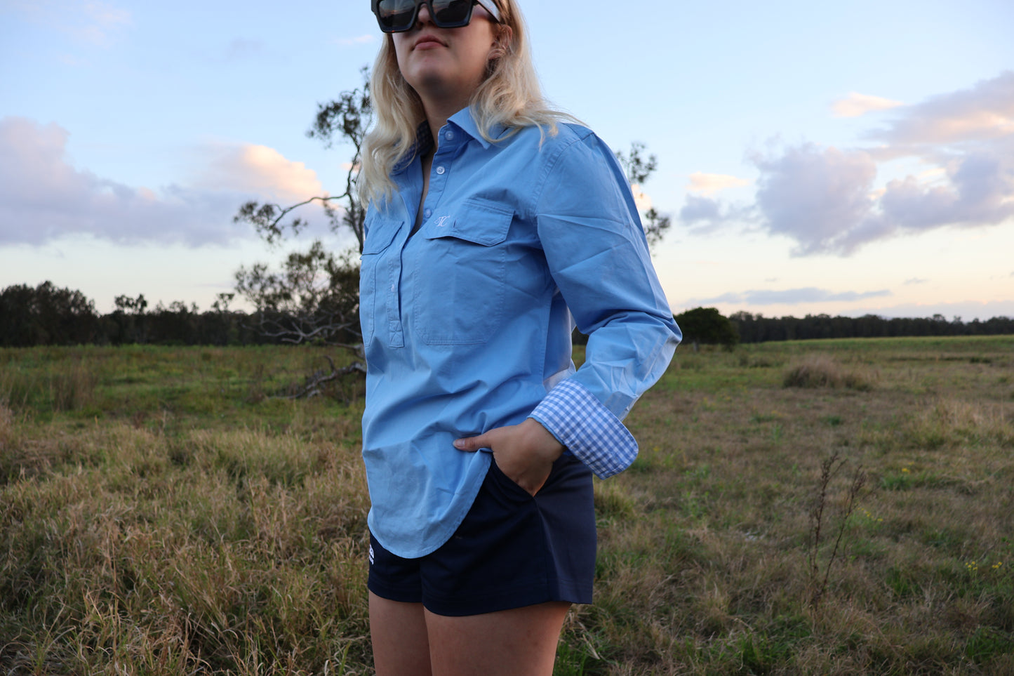 Ladies Work Shirt - Light Blue
