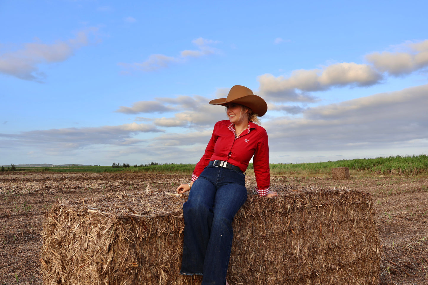 Lainey Long Sleeve - Cherry Red
