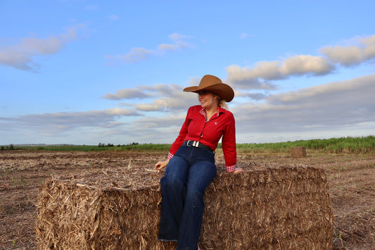 Lainey Long Sleeve - Cherry Red